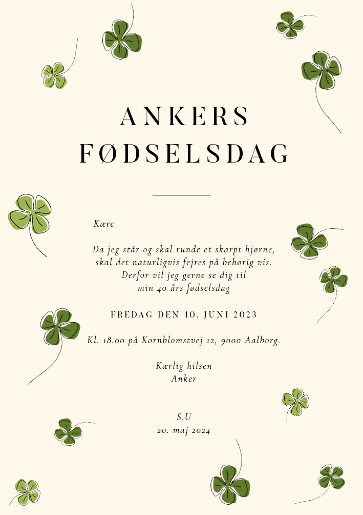 Fødselsdag - Anker fødselsdag